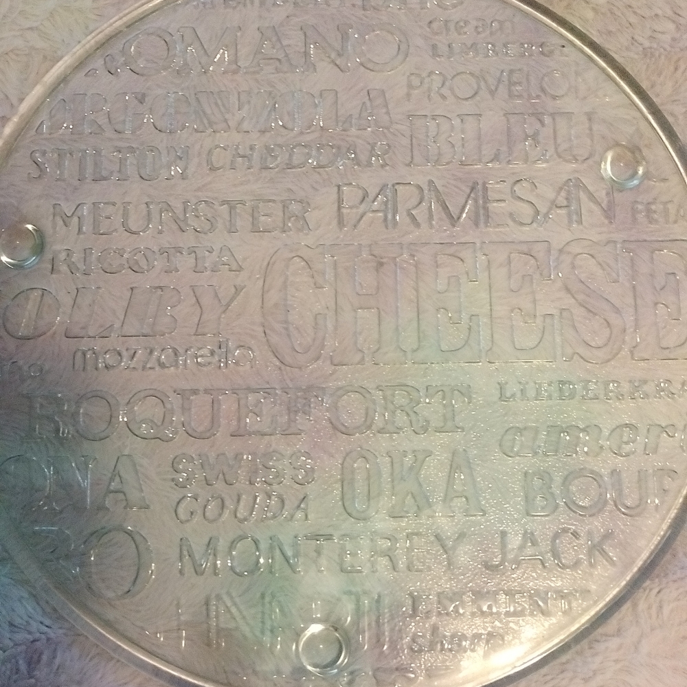 Glass cheese plate